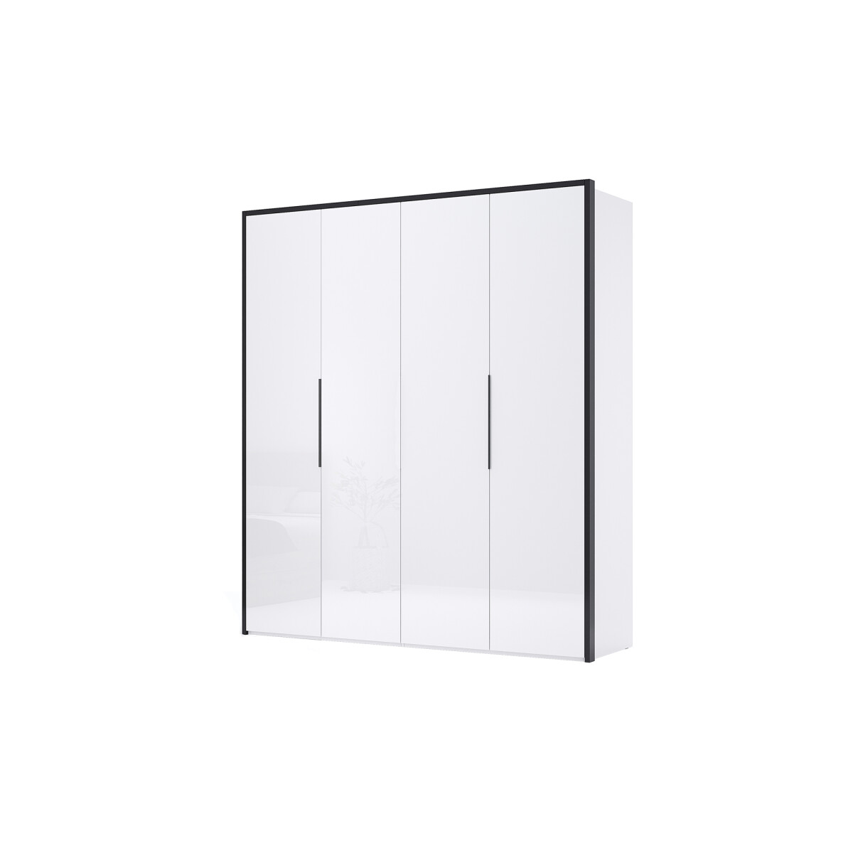 Skříň 4dv bez zrcadel Bílý lesk / Matný antracit Lucca
Skříň 4dv bez zrcadel Bílý lesk / Matný antracit Lucca