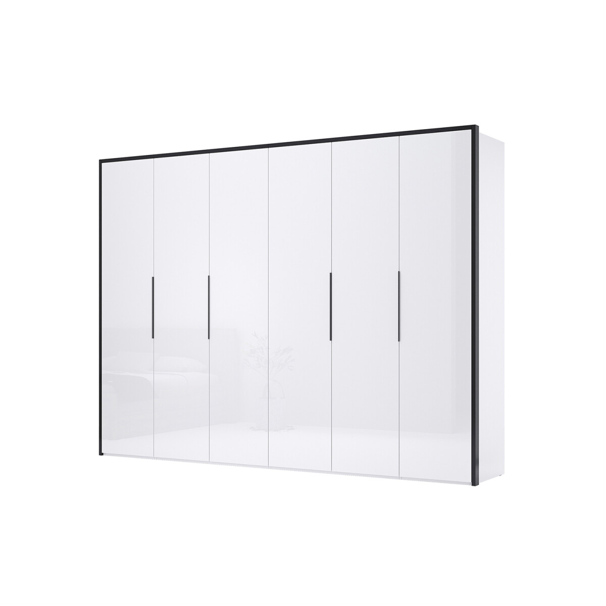 Skříň 6dv bez zrcadel Bílý lesk / Matný antracit Lucca
Skříň 6dv bez zrcadel Bílý lesk / Matný antracit Lucca