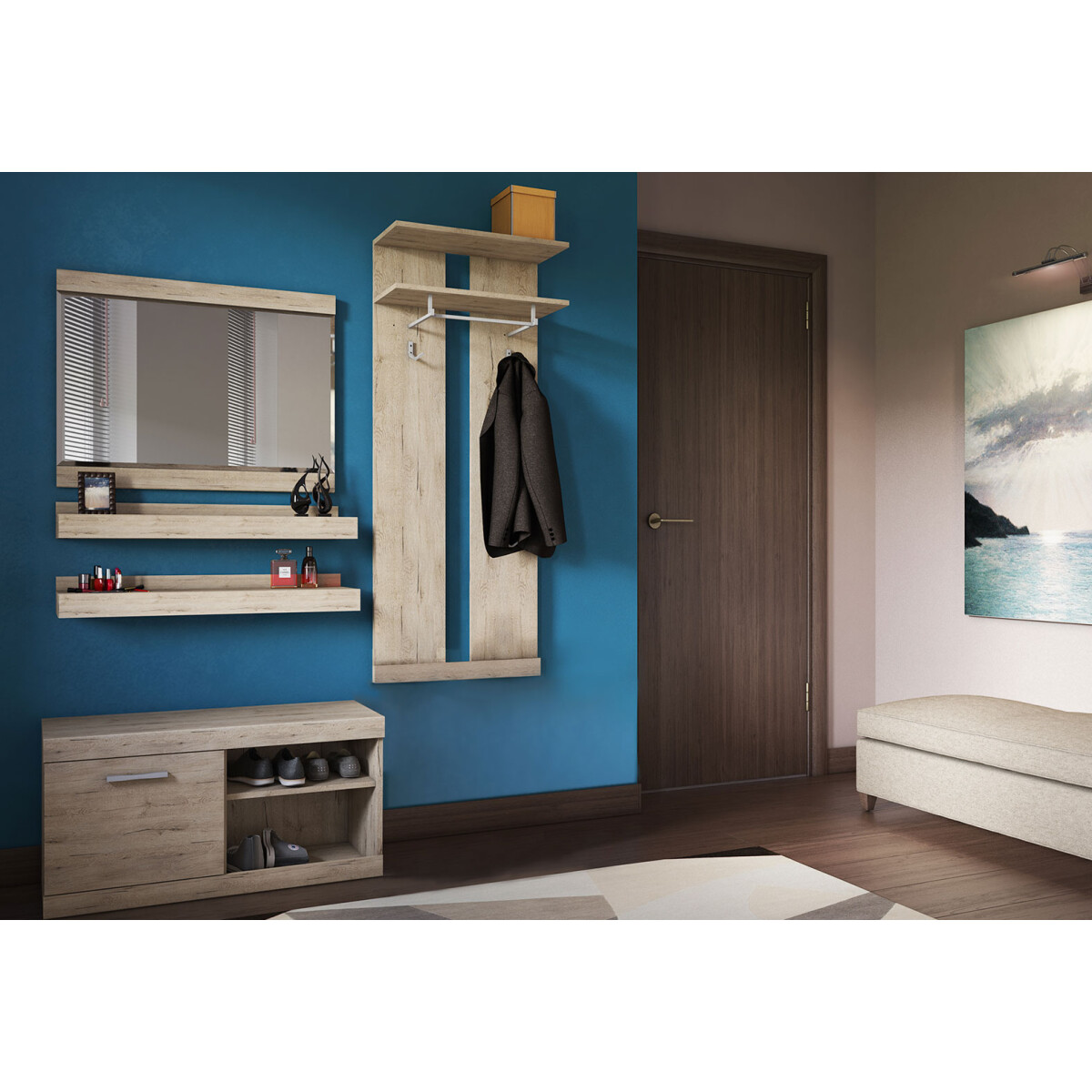 Předsíňová sestava 1.5 m dub san remo Oskar
Předsíňová sestava 1.5 m dub san remo Oskar