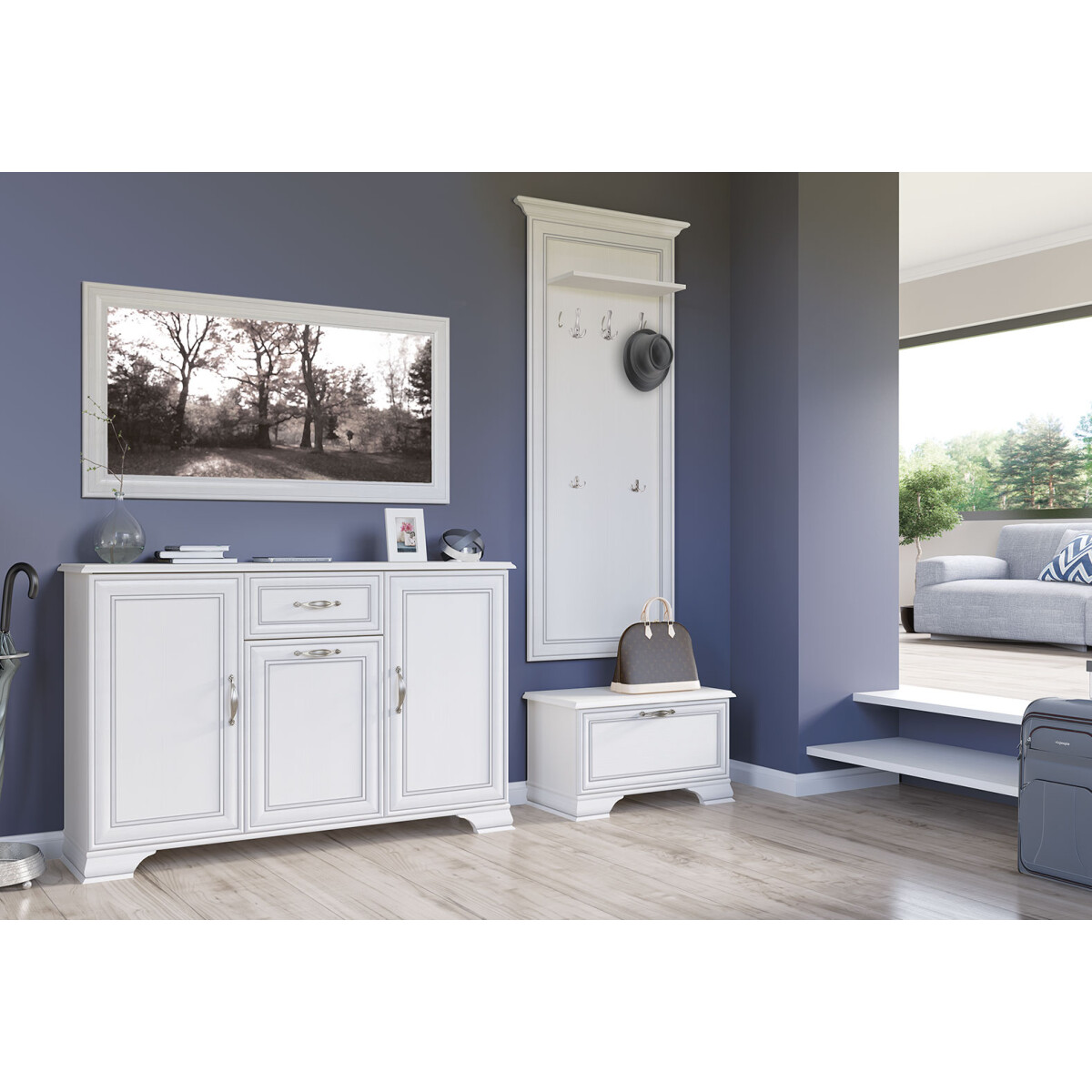 Předsíňová sestava 2.1 m woodline krém Tiffany
Předsíňová sestava 2.1 m woodline krém Tiffany