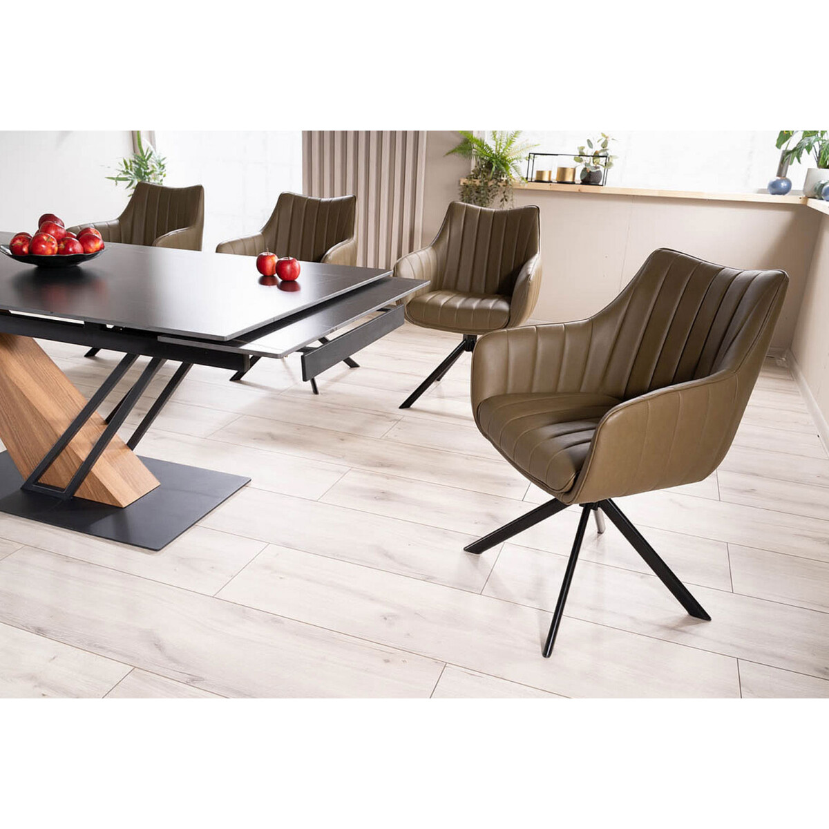 Židle Azalia synt. kůže oliva Buffalo 10, matná černá kov
Židle Azalia synt. kůže oliva Buffalo 10, matná černá kov