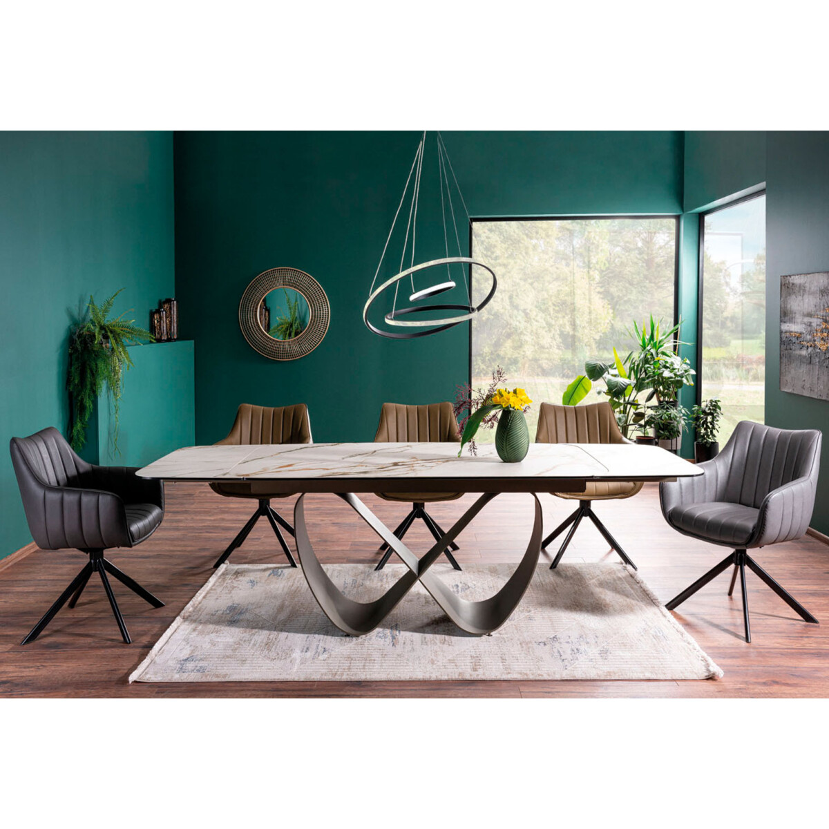 Židle Azalia synt. kůže šedá Buffalo 06, matná černá kov 
Židle Azalia synt. kůže šedá Buffalo 06, matná černá kov