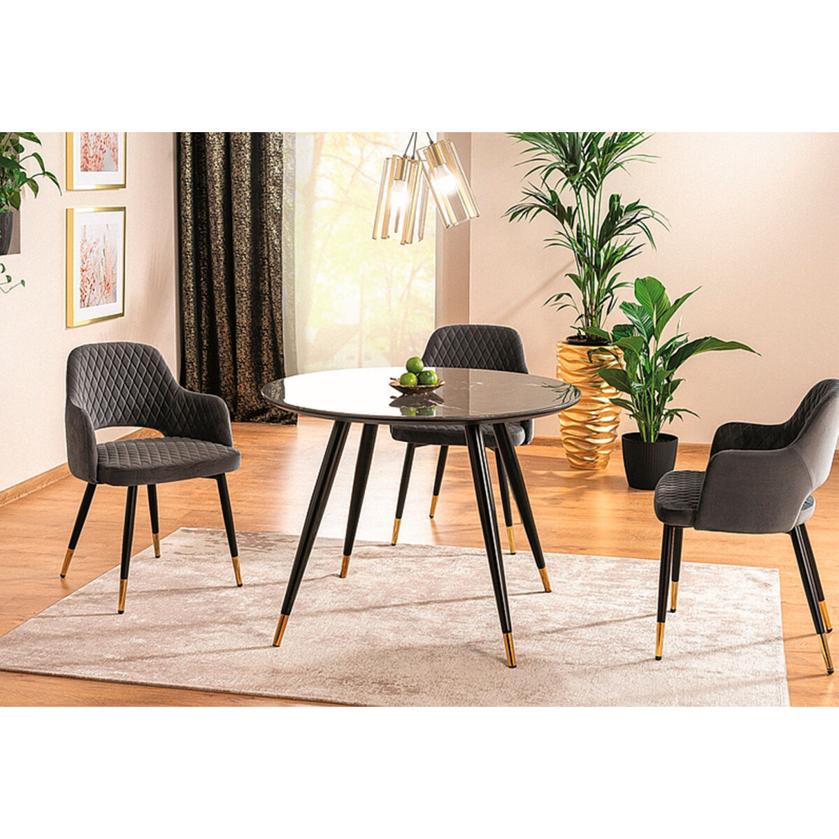 Stůl Cyryl II 100 + 3 židle Franco Velvet šedý Bluvel 14
Stůl Cyryl II 100 + 3 židle Franco Velvet šedý Bluvel 14