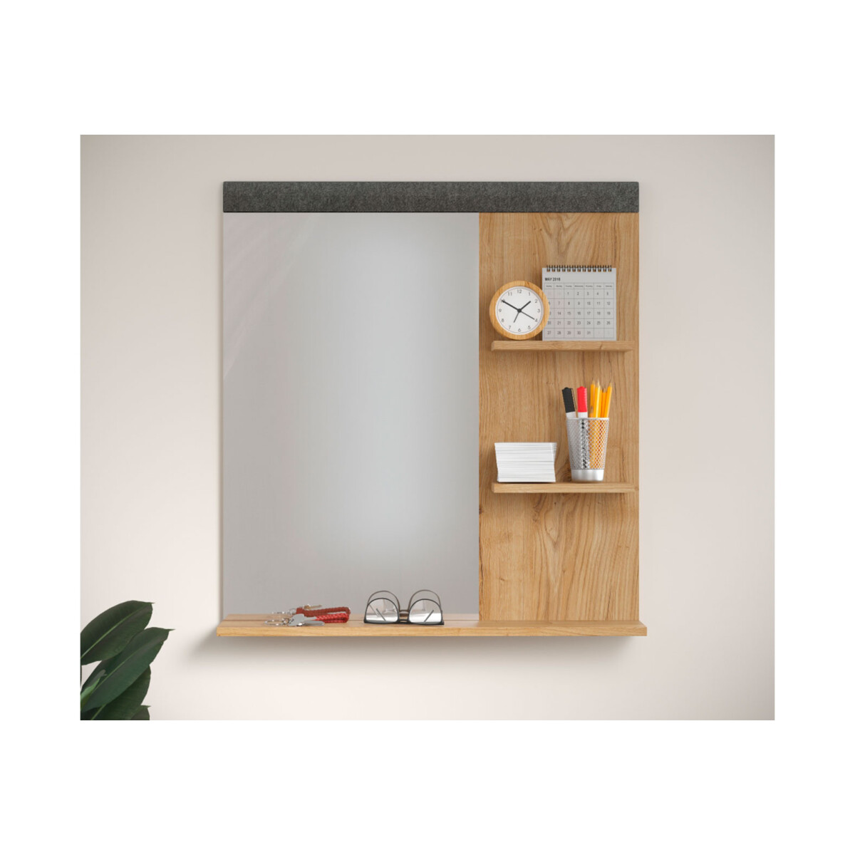 Police se zrcadlem 80 Grace dub navarra / grafit 
Police se zrcadlem 80 Grace dub navarra / grafit