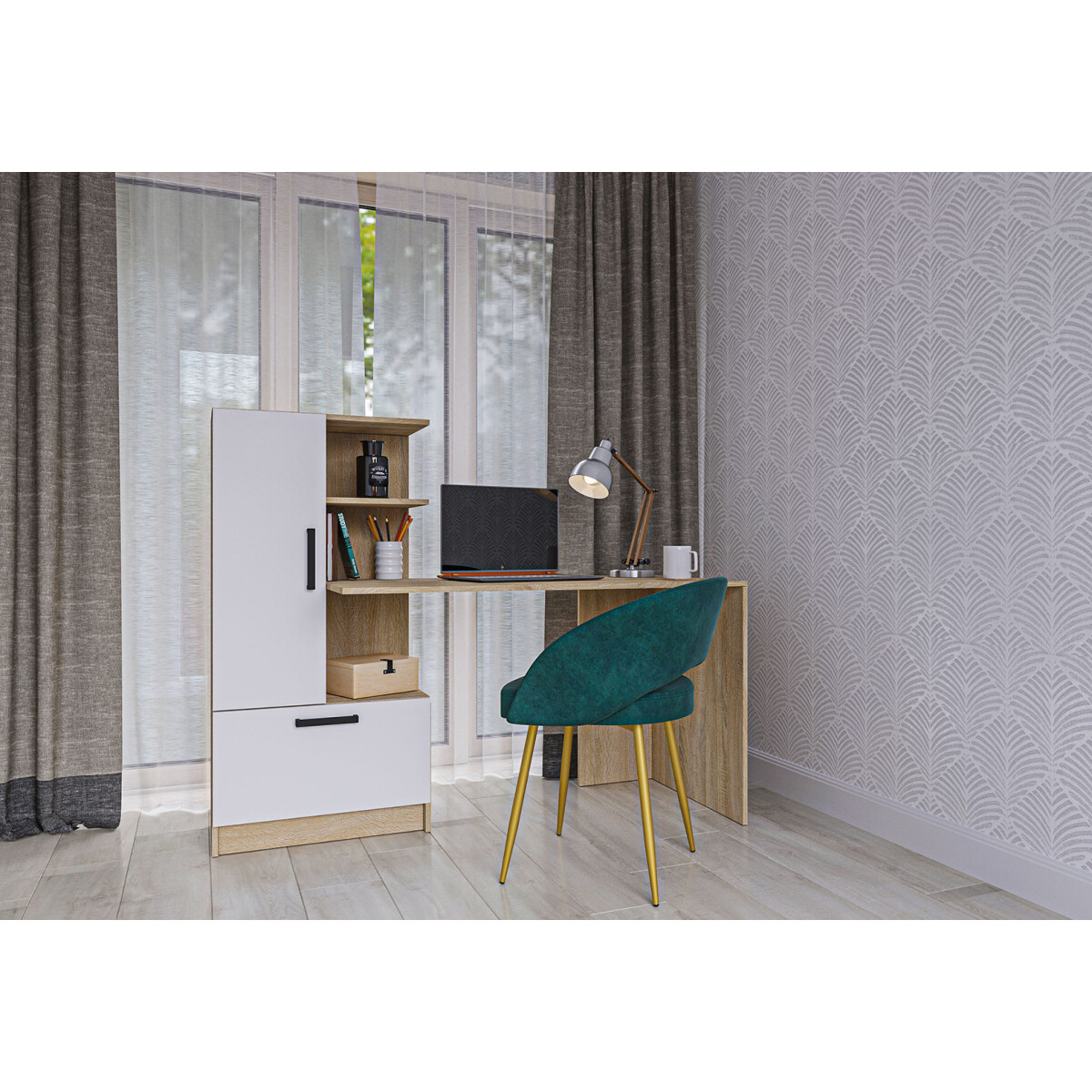 Psací stůl s levou montáží Standard 150 cm Dub sonoma / Nymphaea alba
Psací stůl s levou montáží Standard 150 cm Dub sonoma / Nymphaea alba