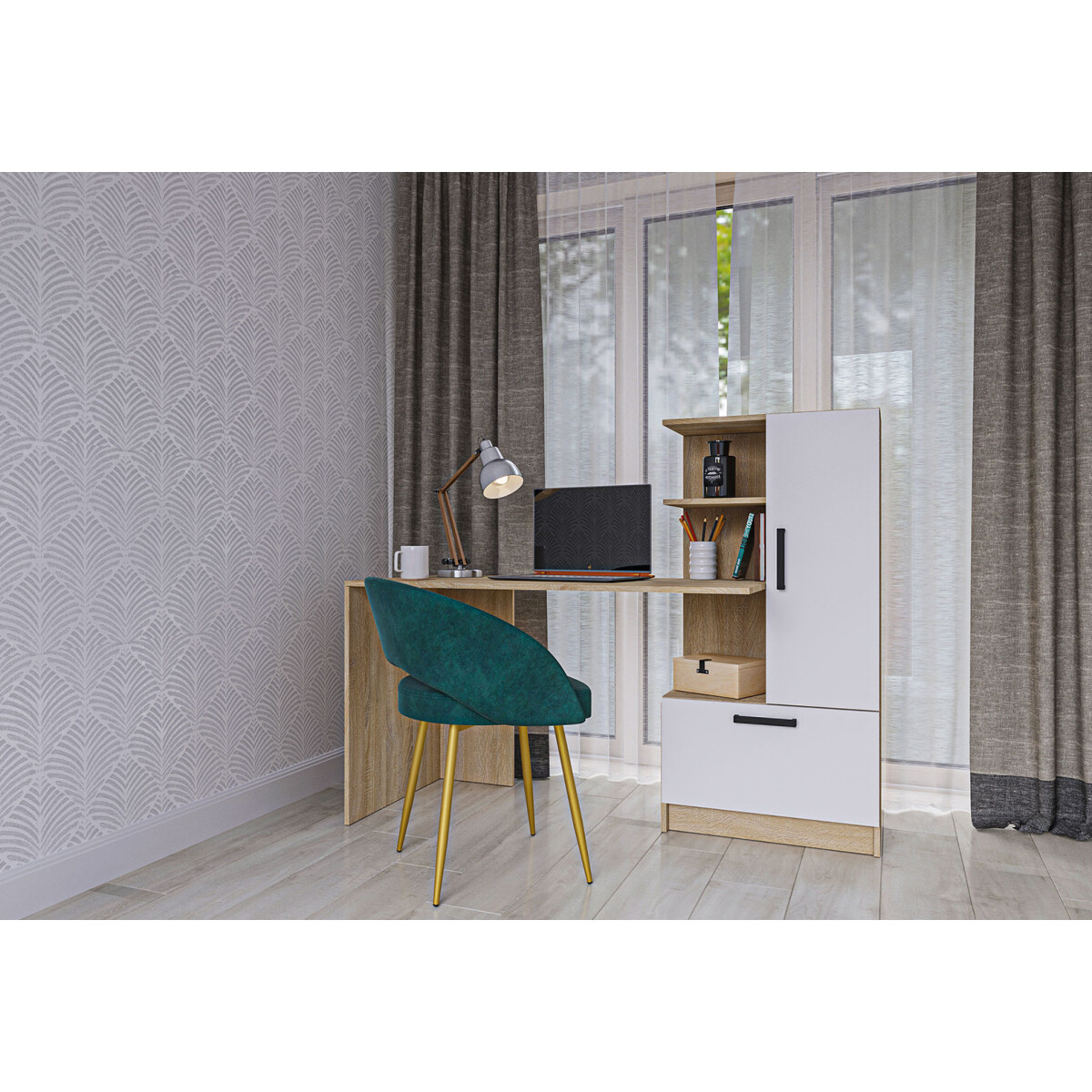 Psací stůl s pravou montáží Standard 150 cm Dub sonoma / Nymphaea alba
Psací stůl s pravou montáží Standard 150 cm Dub sonoma / Nymphaea alba