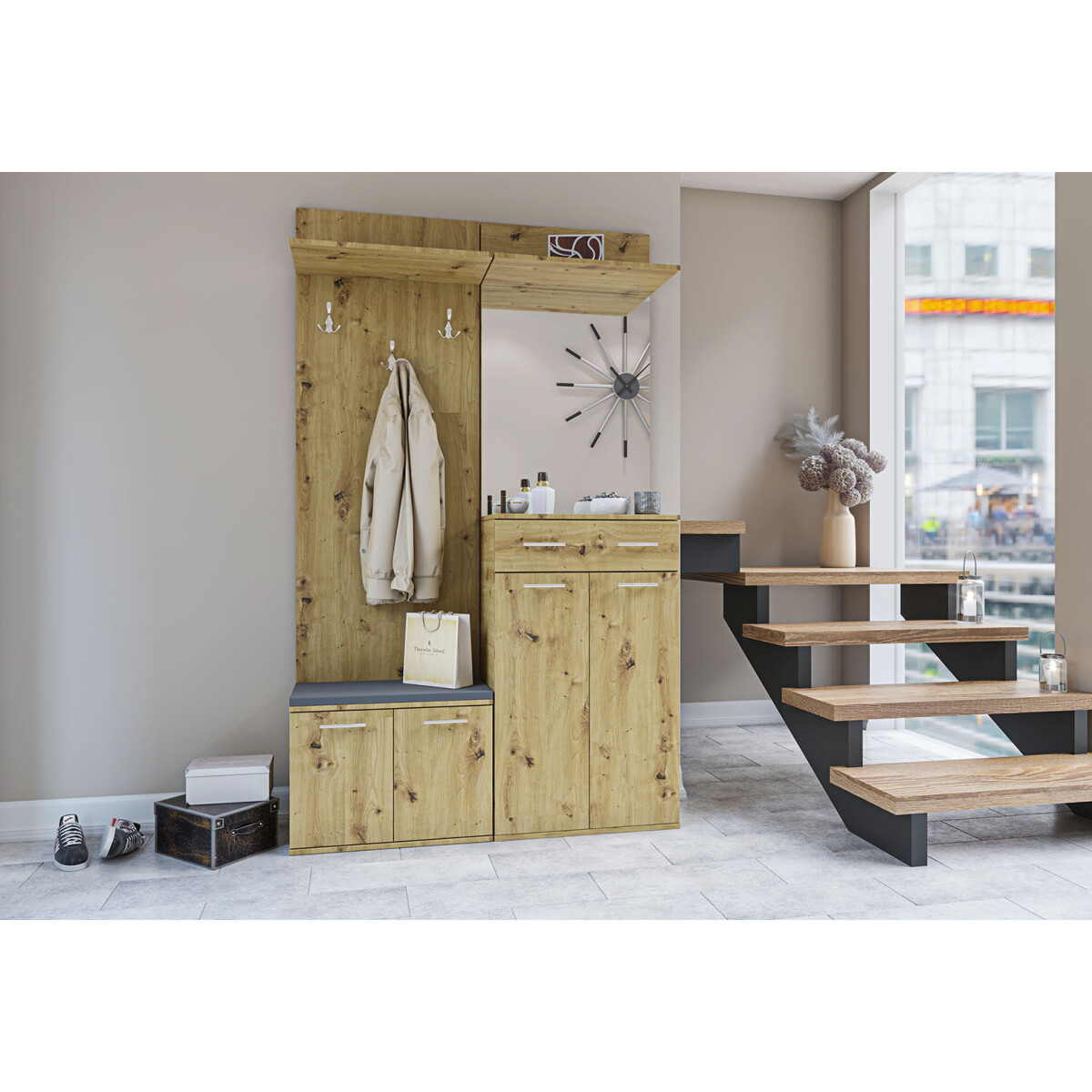 Předsíňová sestava Armario 120 cm Dub artisan
Předsíňová sestava Armario 120 cm Dub artisan