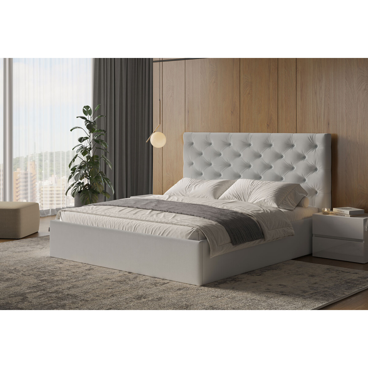 Postel s roštem, úložným prostorem Riviéra 160x200 cm Světle šedá
Postel s roštem, úložným prostorem Riviéra 160x200 cm Světle šedá