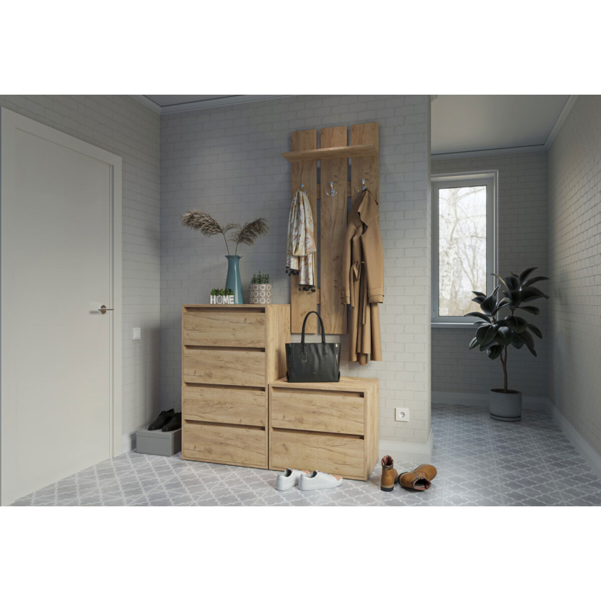 Předsíňová sestava Melanie 120 cm Dub kraft zlatý
Předsíňová sestava Melanie 120 cm Dub kraft zlatý