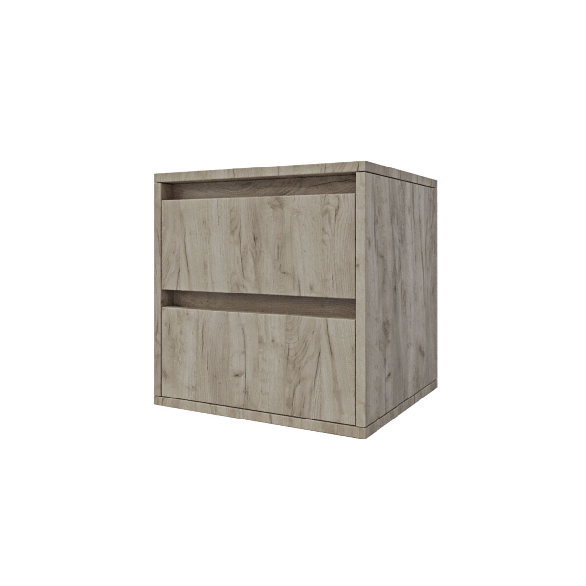 Noční stolek se 2 zásuvkami Idea Dub kraft šedý 
Noční stolek se 2 zásuvkami Idea Dub kraft šedý