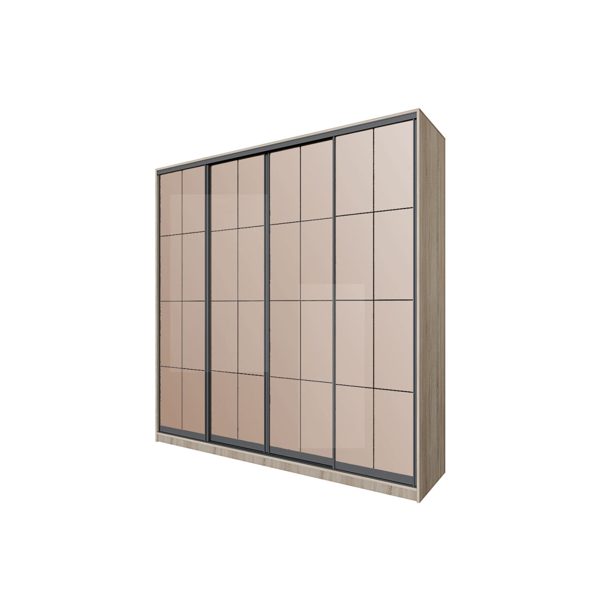 Skříň s posuvnými dveřmi Komforto Světlý dub sonoma 4D Loft Zrcadlo Lines BL
Skříň s posuvnými dveřmi Komforto Světlý dub sonoma 4D Loft Zrcadlo Lines BL