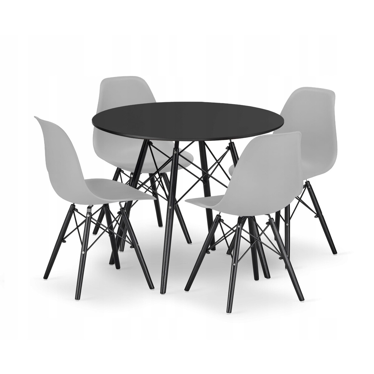 Sada kulatý stůl TODI 80 černý + 4 židle OSAKA šedé
Sada kulatý stůl TODI 80 černý + 4 židle OSAKA šedé