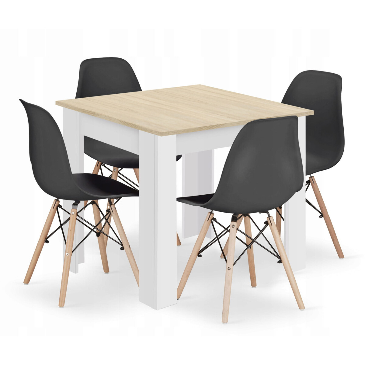 Sada čtvercový stůl 80x80 dub sonoma + 4 židle OSAKA černé
Sada čtvercový stůl 80x80 dub sonoma + 4 židle OSAKA černé
