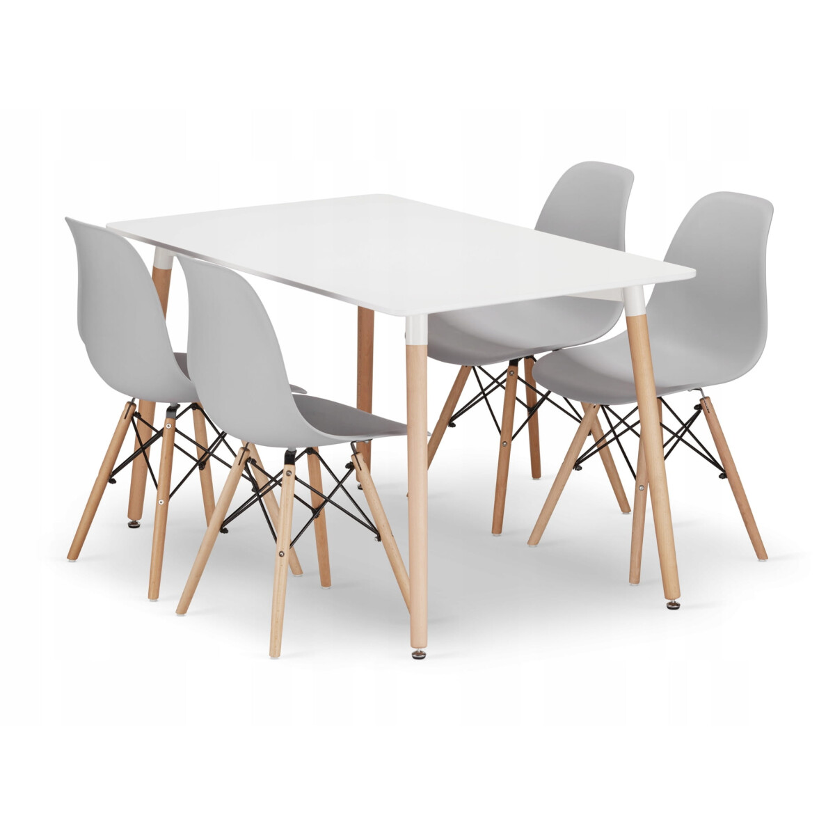Sada obdélníkový stůl ADRIA 120x80 bílý + 4 židle OSAKA šedé
Sada obdélníkový stůl ADRIA 120x80 bílý + 4 židle OSAKA šedé