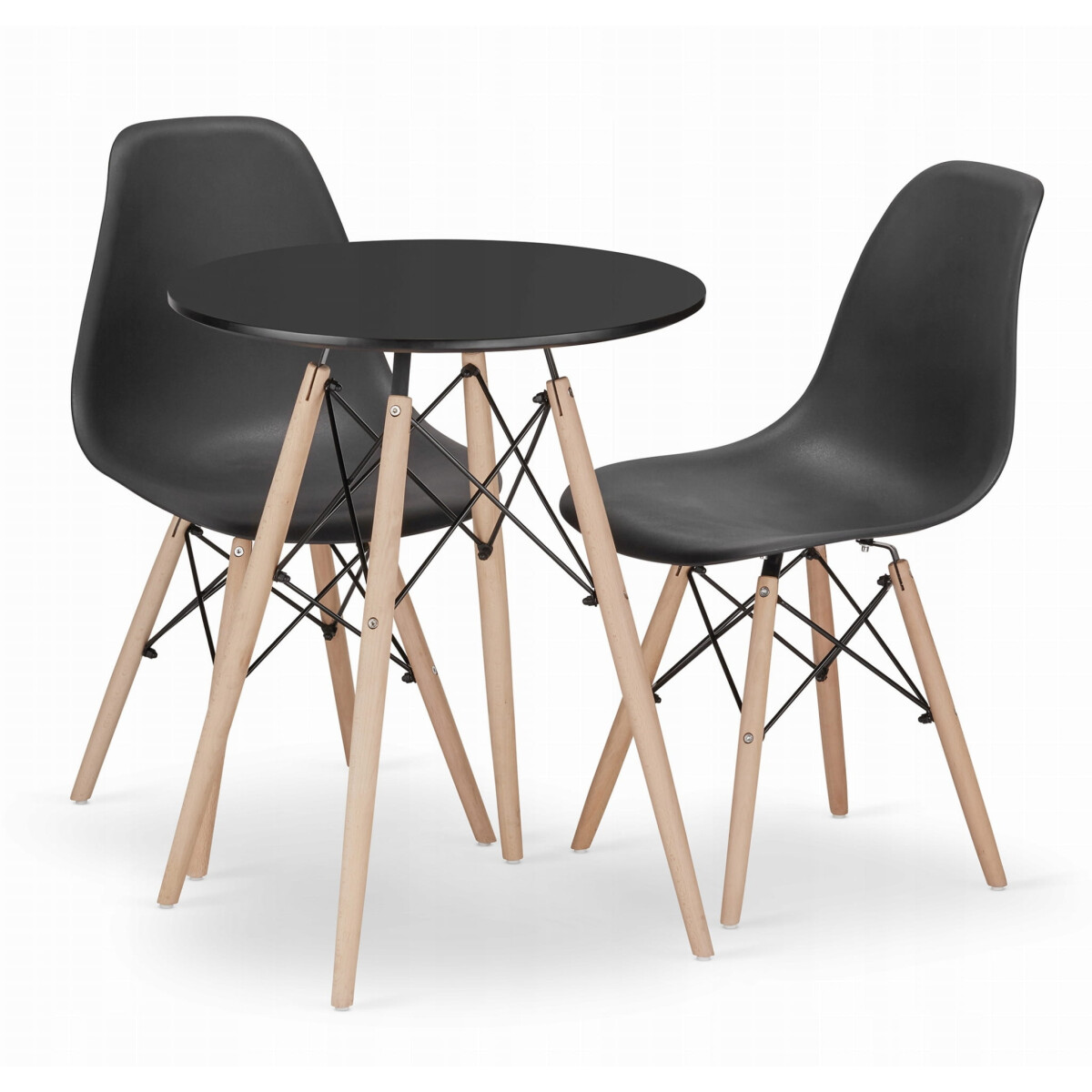 Sada kulatý stůl TODI 60 černý + 2 židle OSAKA černé
Sada kulatý stůl TODI 60 černý + 2 židle OSAKA černé