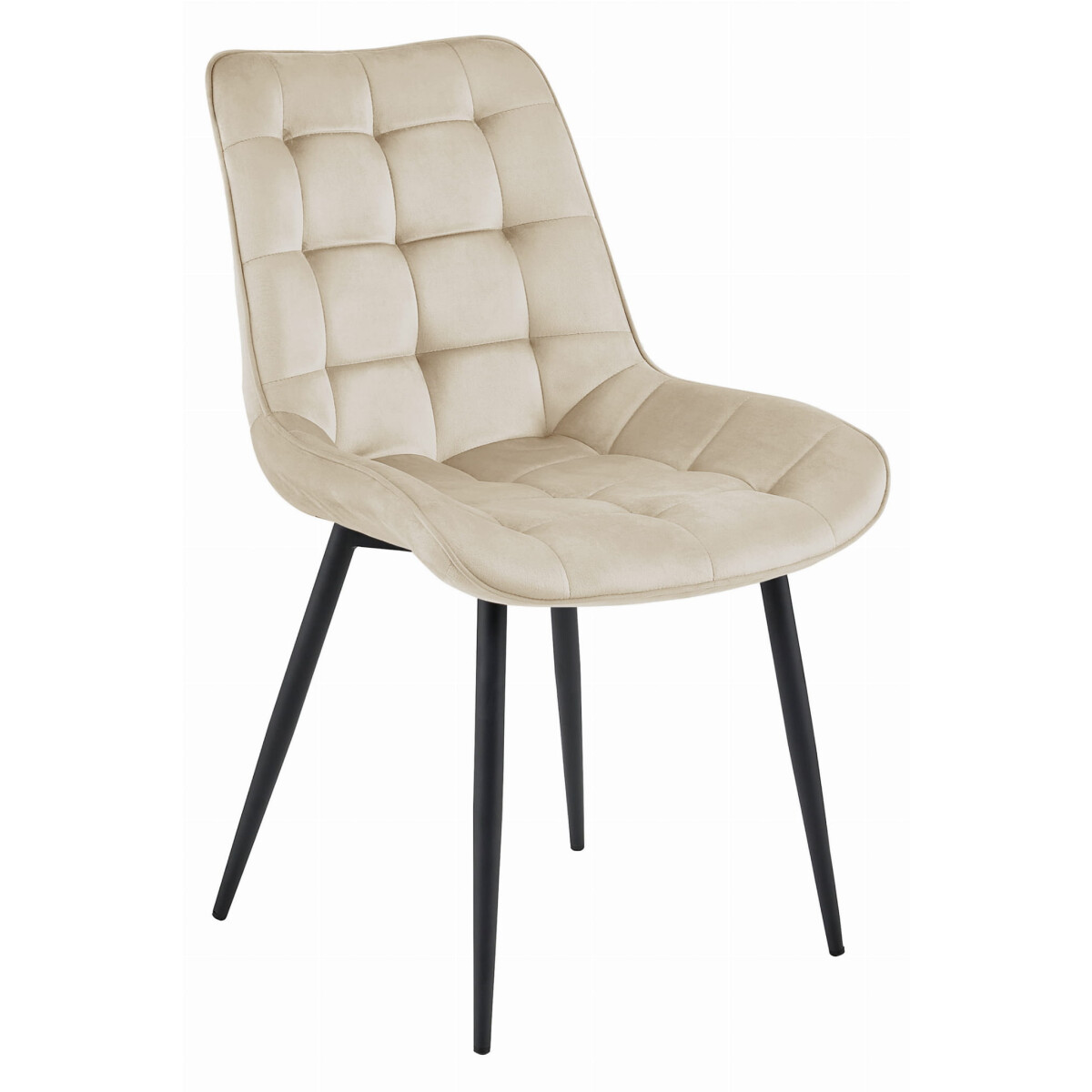 Židle BERA - samet béžový/ černé nohy x 1
Židle BERA - samet béžový/ černé nohy x 1