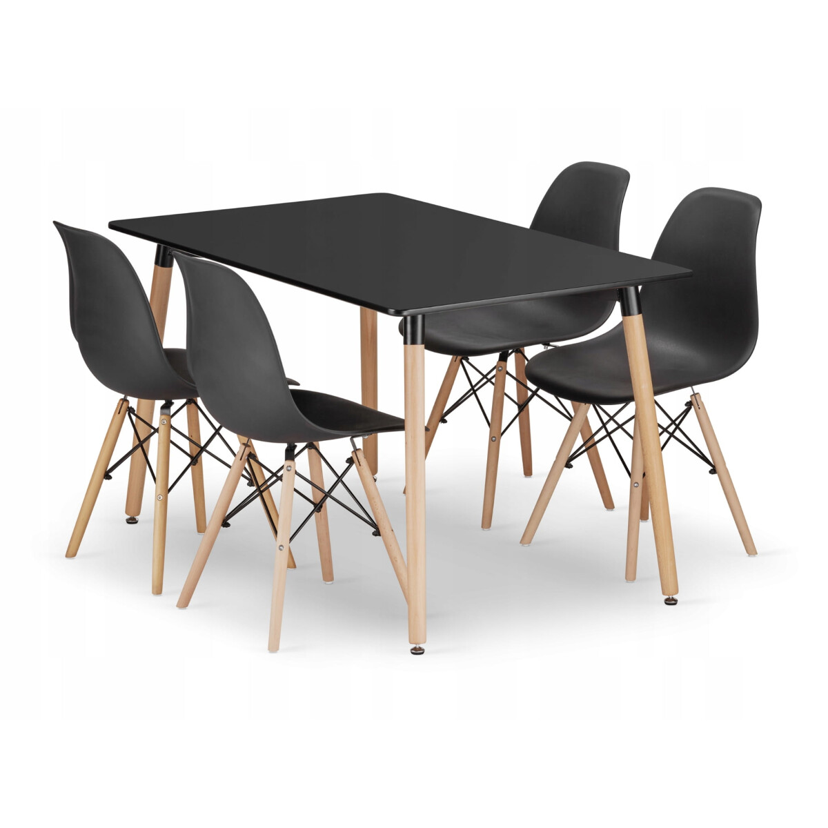 Sada obdélníkový stůl ADRIA 120x80 černý + 4 židle OSAKA černé
Sada obdélníkový stůl ADRIA 120x80 černý + 4 židle OSAKA černé