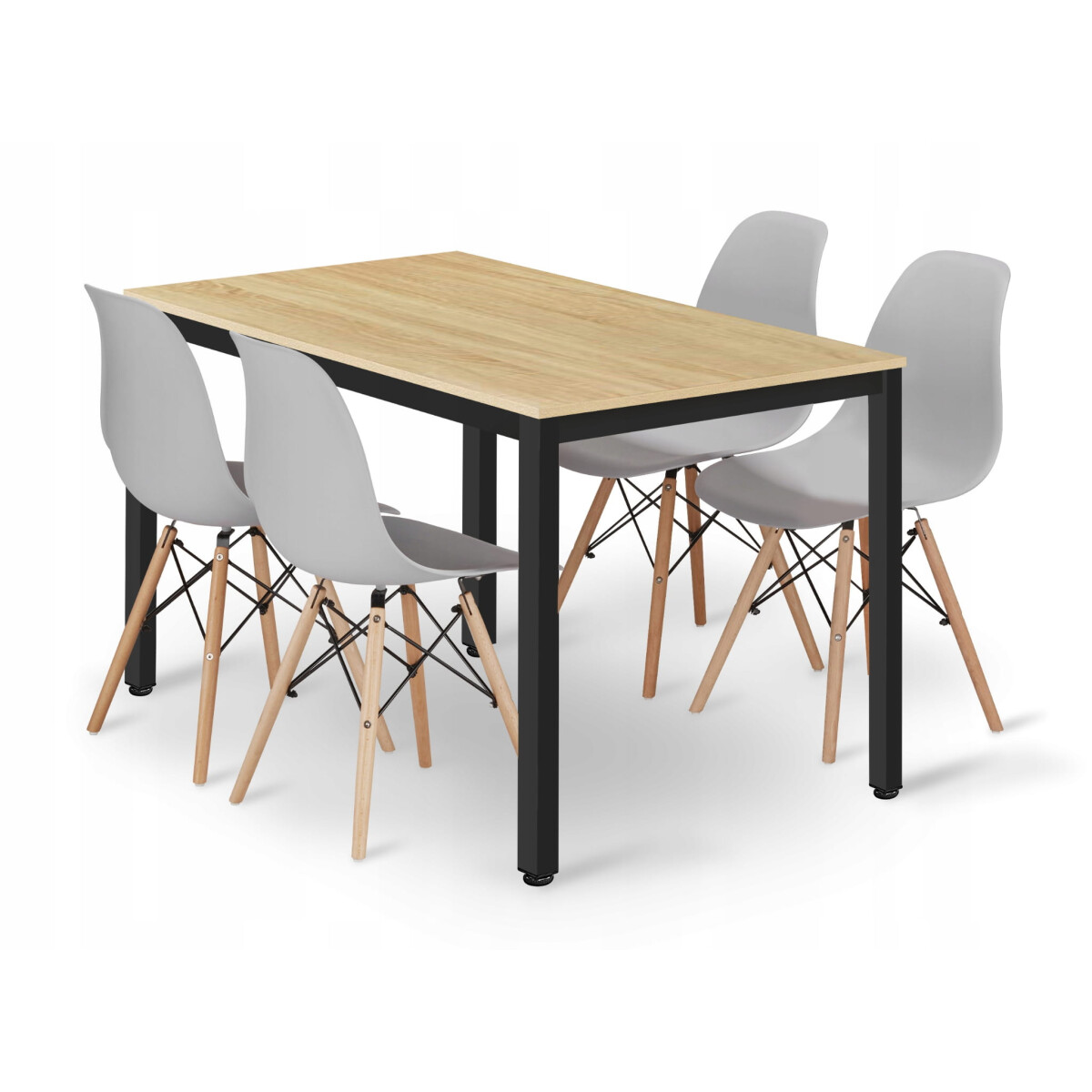 Sada obdélníkový stůl TESSA 120x60 světlý dub + 4 židle OSAKA šedé
Sada obdélníkový stůl TESSA 120x60 světlý dub + 4 židle OSAKA šedé