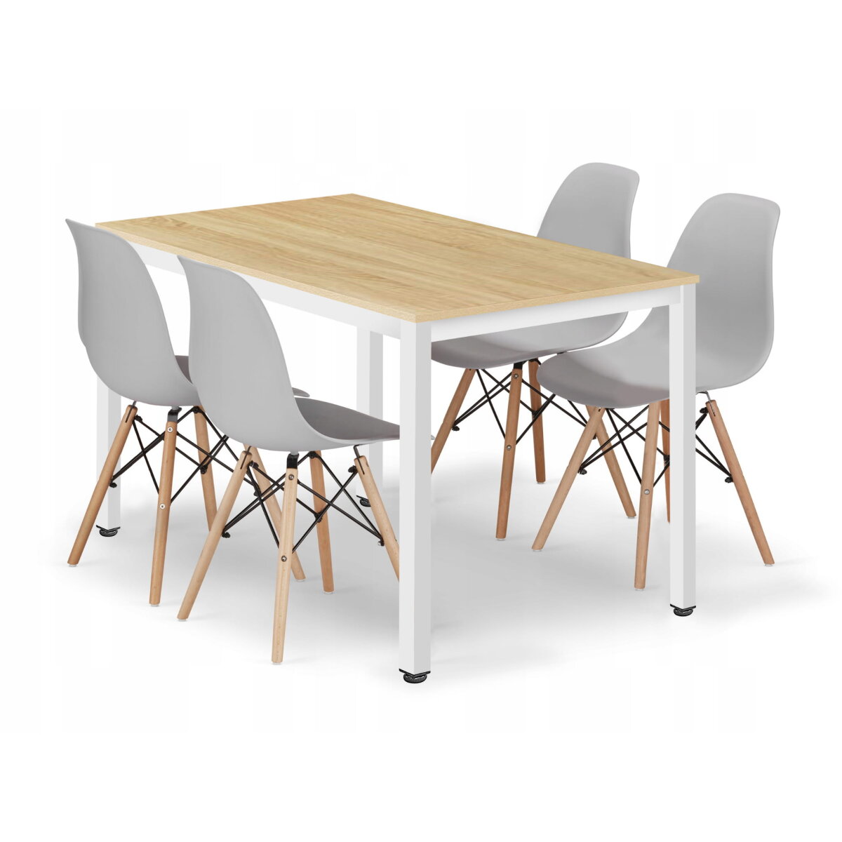 Sada obdélníkový stůl TESSA 120x60 dub + 4 židle OSAKA šedé
Sada obdélníkový stůl TESSA 120x60 dub + 4 židle OSAKA šedé