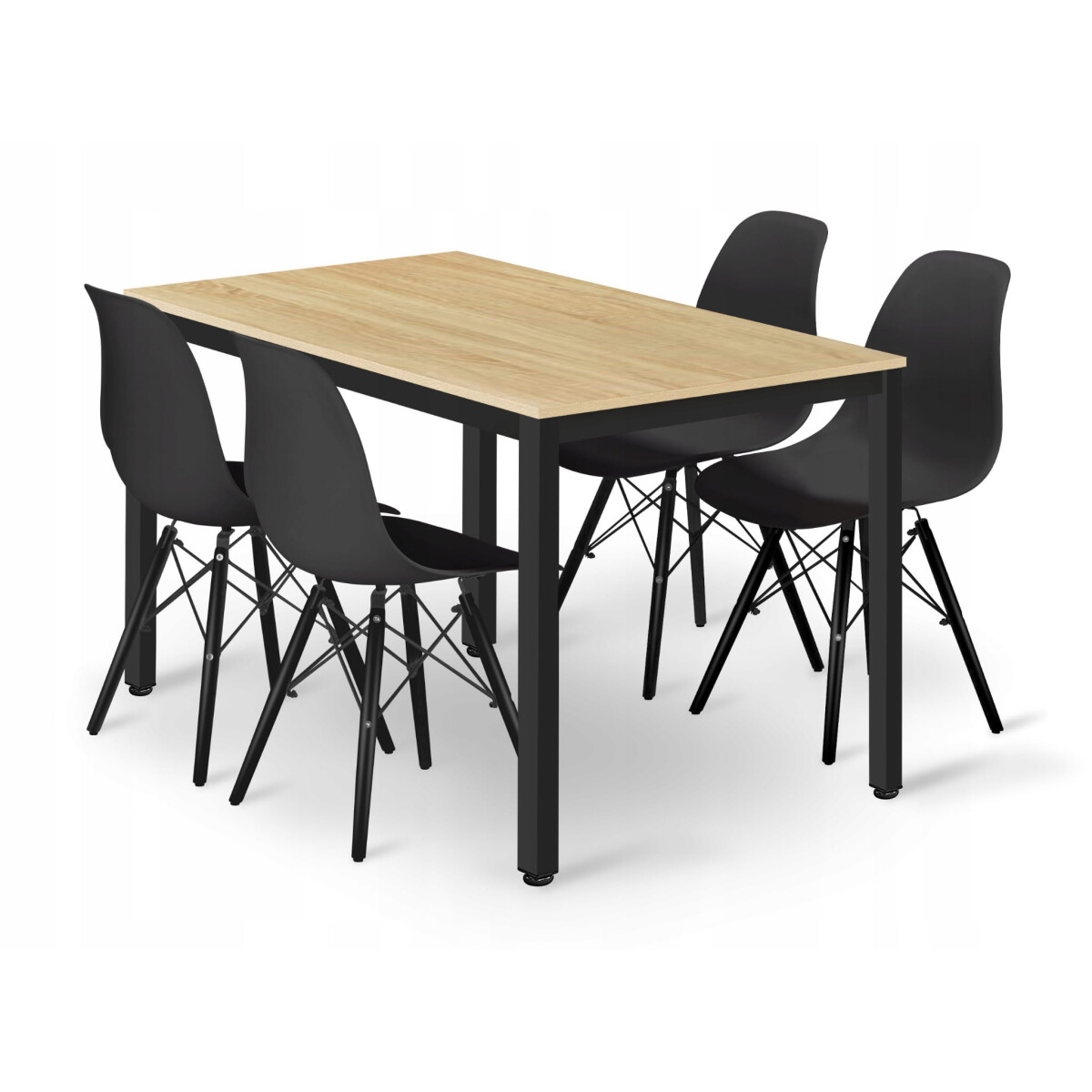 Sada obdélníkový stůl TESSA 120x60 světlý dub + 4 židle OSAKA černé
Sada obdélníkový stůl TESSA 120x60 světlý dub + 4 židle OSAKA černé