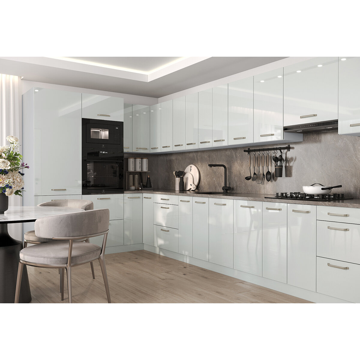 Sada 400×150 cm, bílá / trend šedá lesk Liona
Sada 400×150 cm, bílá / trend šedá lesk Liona