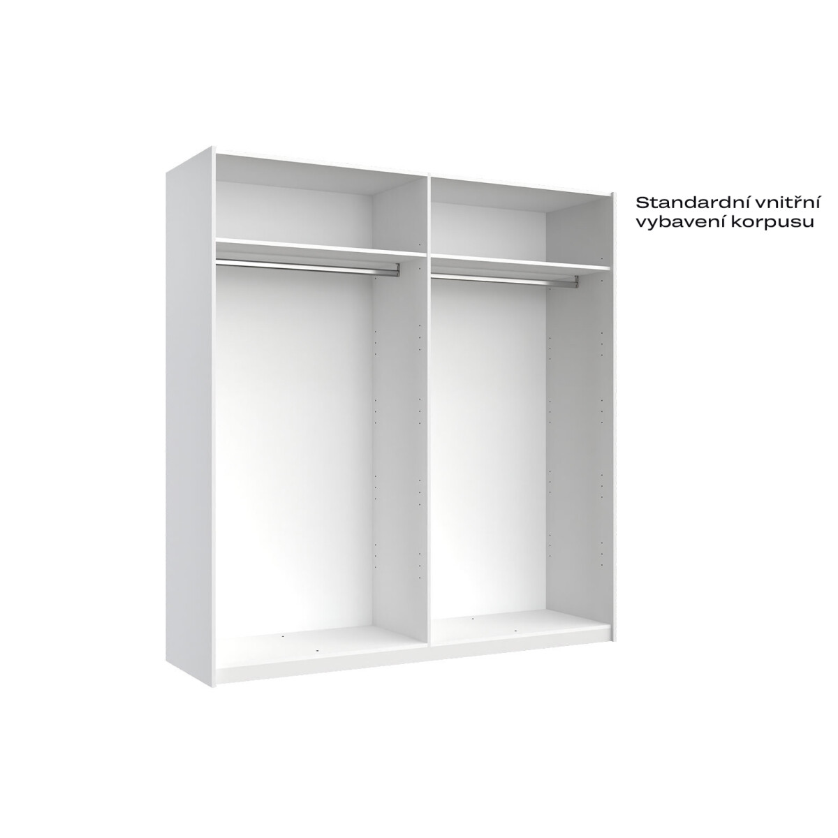Skříň s posuvnými dveřmi 2.0x2.1m (Dveře Lesklá Bílá/Zrcadlo), série N Family 
Skříň s posuvnými dveřmi 2.0x2.1m (Dveře Lesklá Bílá/Zrcadlo), série N Family