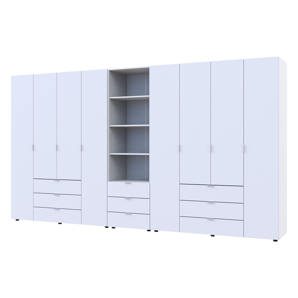 Skříň osmidveřová s regálem se zásuvkami Gelar 370 cm bílý
Skříň osmidveřová s regálem se zásuvkami Gelar 370 cm bílý