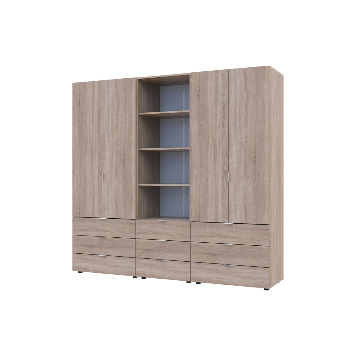 Skříň čtyřdveřová s regálem se zásuvkami Gelar 215 cm dub sonoma
Skříň čtyřdveřová s regálem se zásuvkami Gelar 215 cm dub sonoma