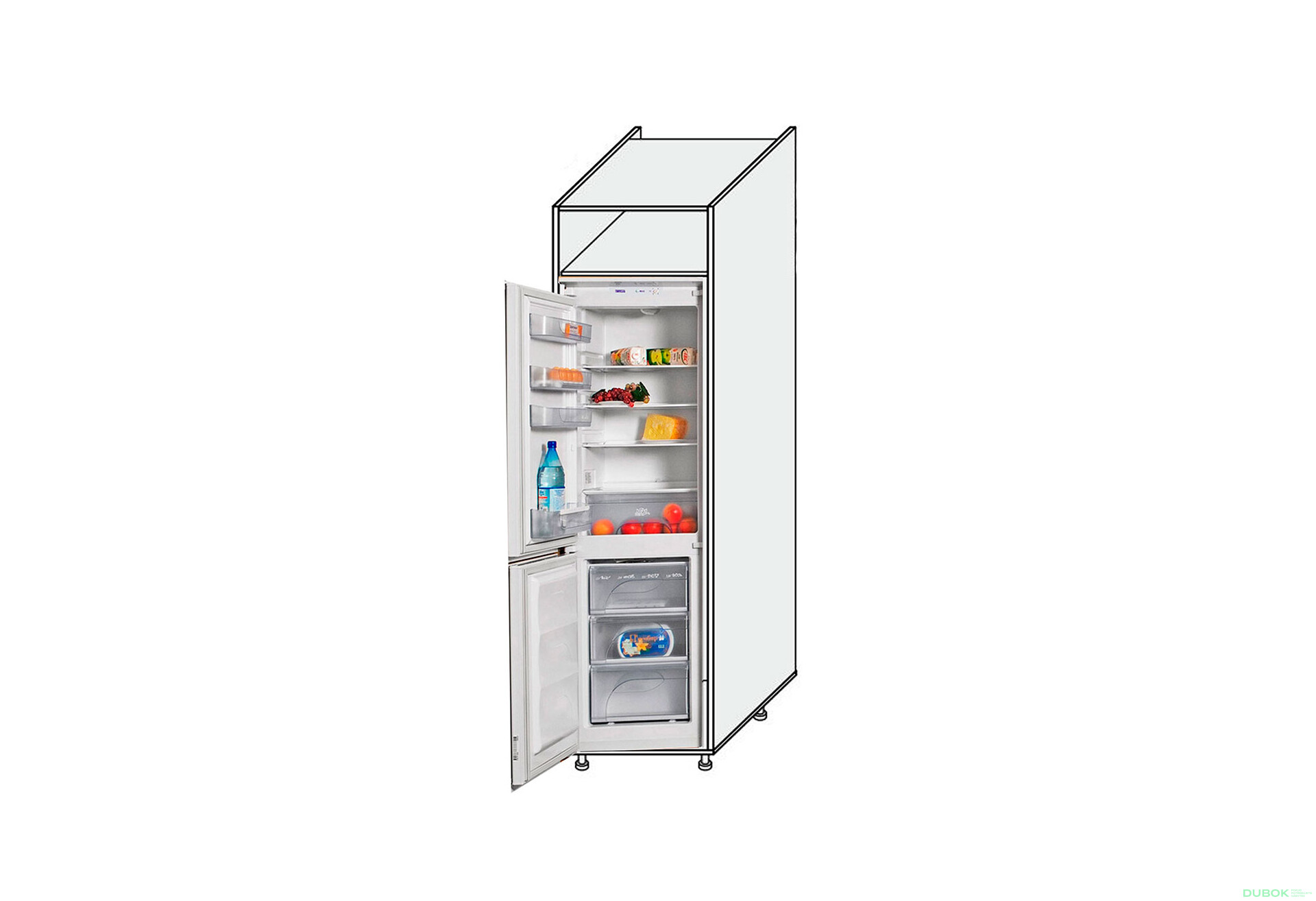 Fotografie 1 - Korpus Penál 60PХ Chladnička Pro Blum 2320mm