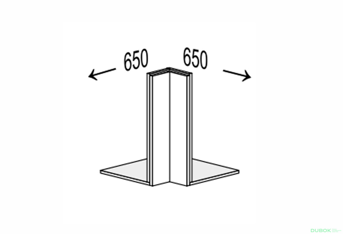 Vrchní roh 90°/360 antresol podvod Leo