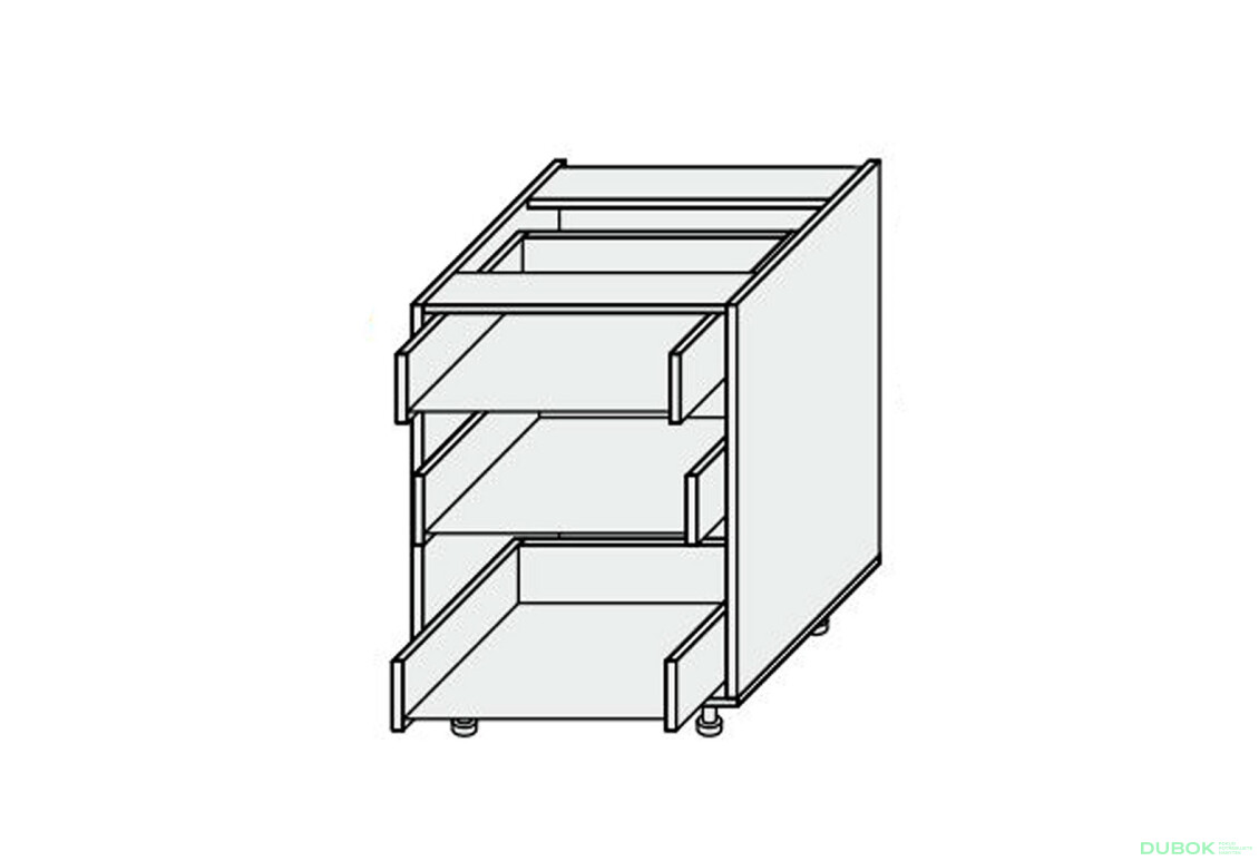 Korpus 60N 3šx Pro Hettich 820mm