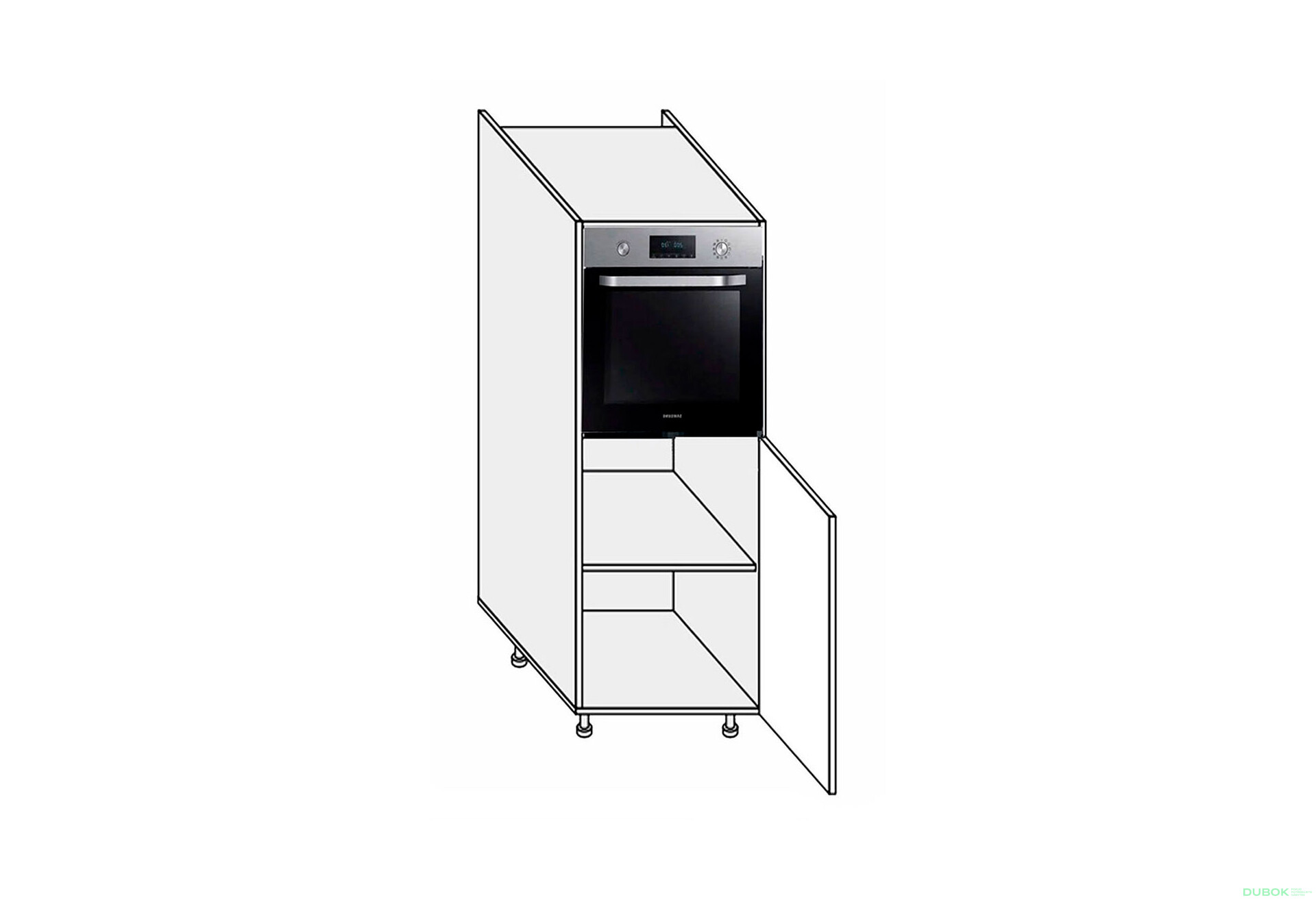 Fotografie 1 - Skříňka 60PД/1420 trouba Pro Blum pravá Millenium Premium