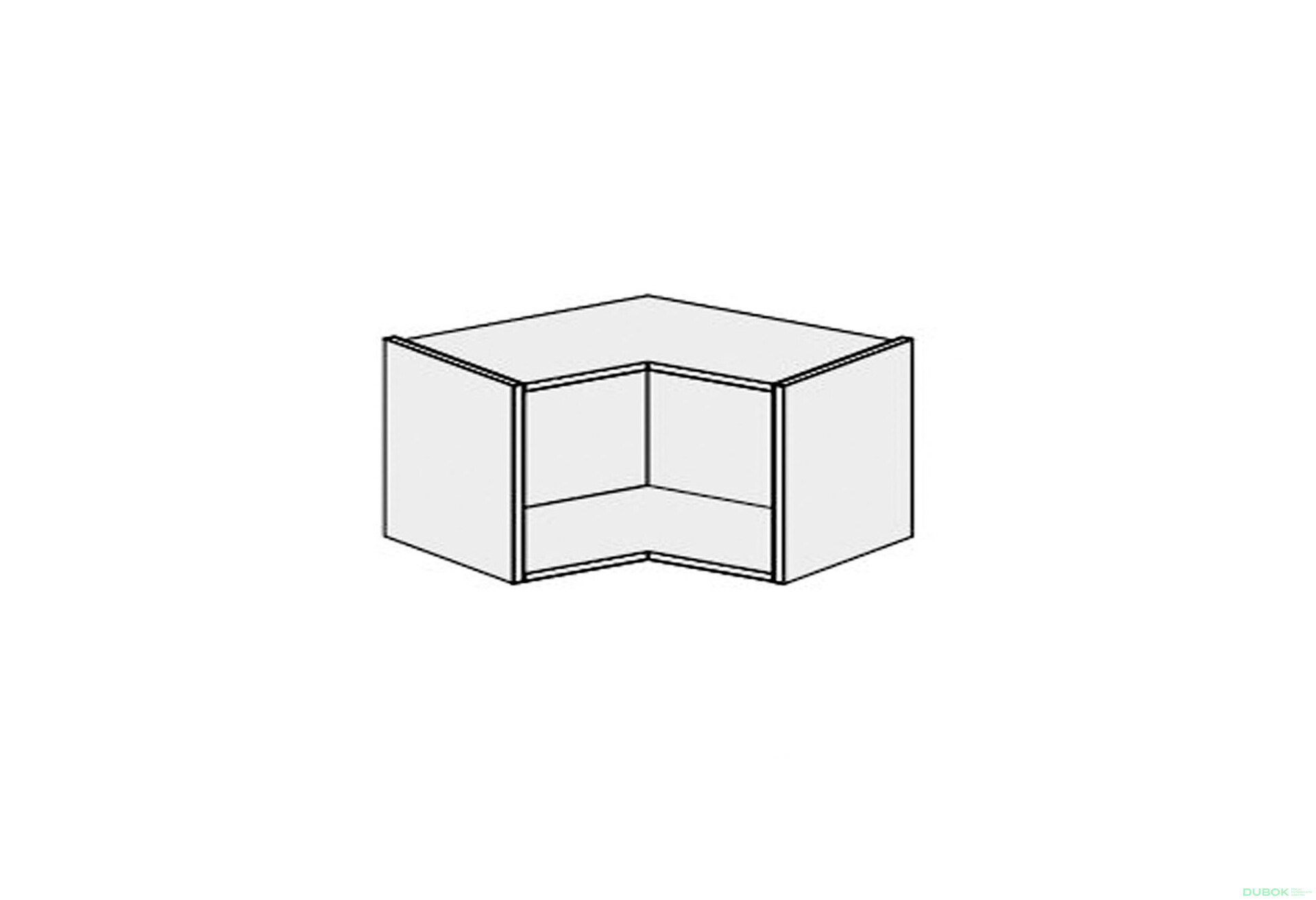 Fotografie 1 - Korpus RohV 90° 2dveřová 650x650 Pro Blum 360mm