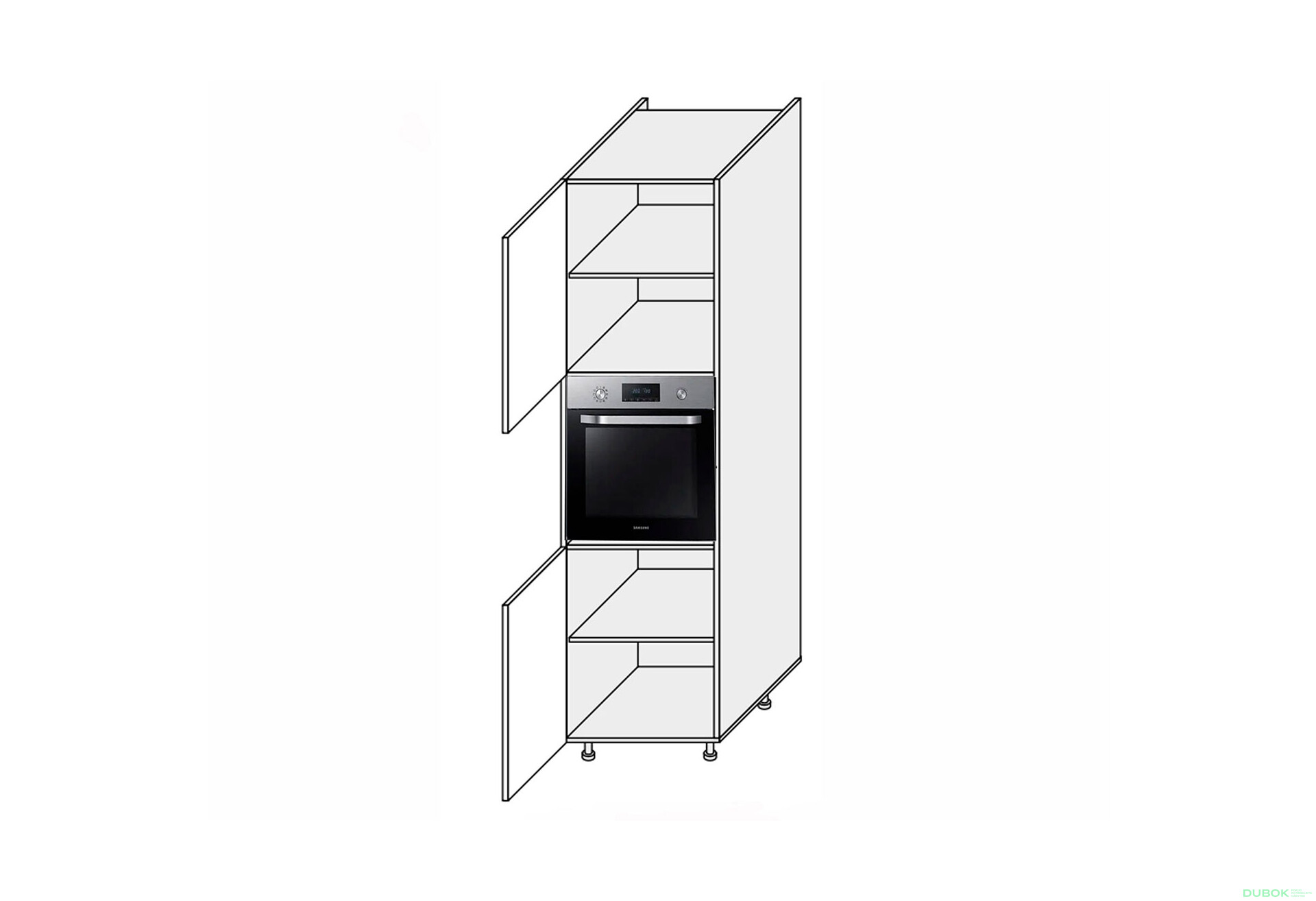 Fotografie 1 - Předmět: Skříňka 60PД/2140 trouba Pro Blum Millenium Premium