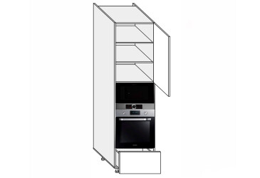 Převlek 60PDM1SHX/2320 trouba + mikrovlnná trouba teleskop Pro Blum+Hettich pravý