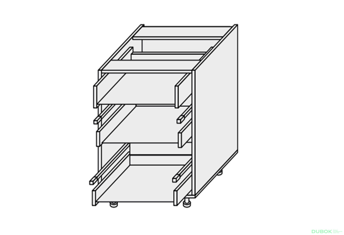 Korpus 50N 3šx Pro Hettich 820mm