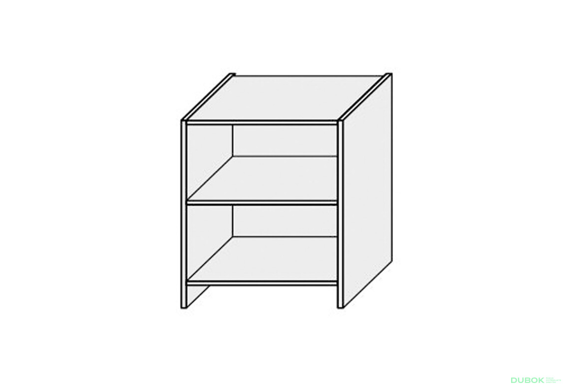 Korpus 60V 1dveře Pod digestoř teleskop Pro Blum 690mm