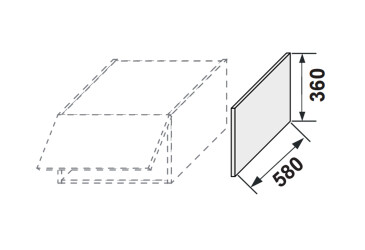 Fotografie Boční panel horní 360 mm antresol