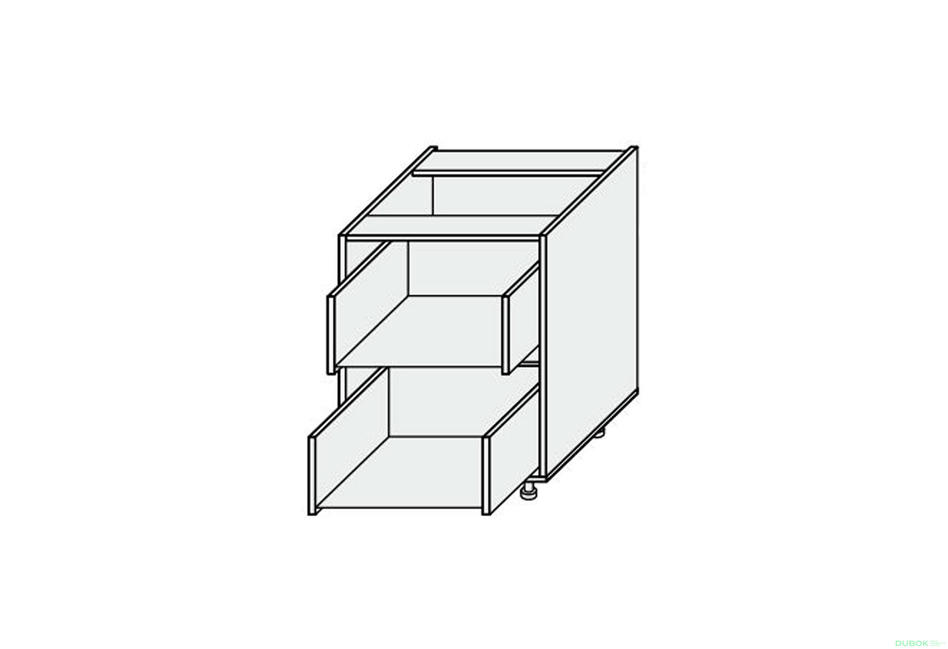 Fotografie 1 - Korpus 80N 2šx Pro Hettich 820mm