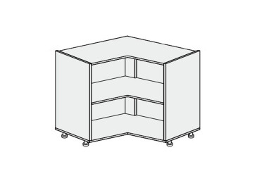 Korpus KutN 90° 2dv 1050x1050 Pro Blum 820mm