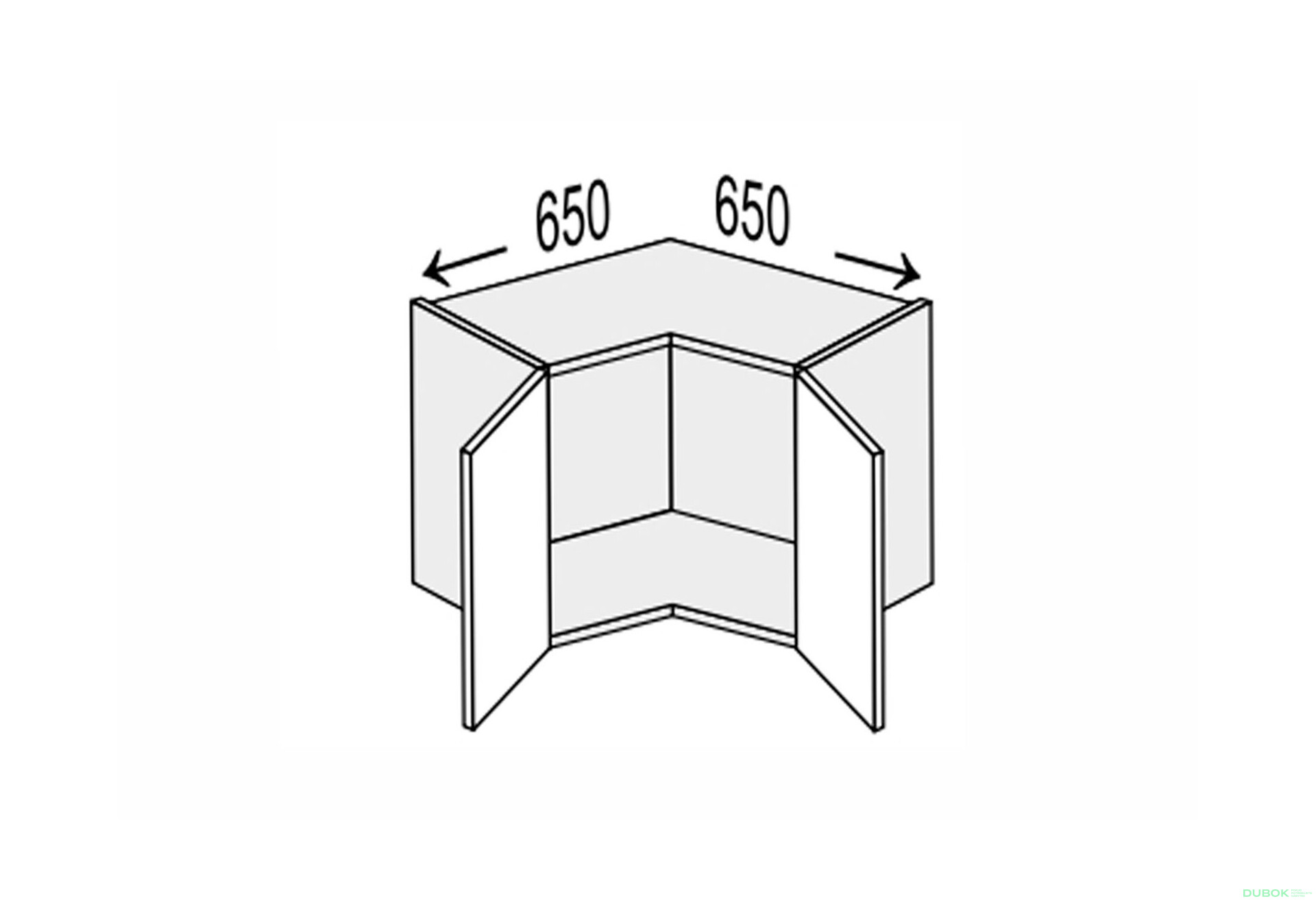 Fotografie 1 - Vrchní roh 90°/450 2dv Pro Blum Millenium Premium