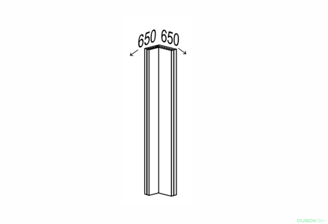 Spodní roh N 90°/820 klamání Mary