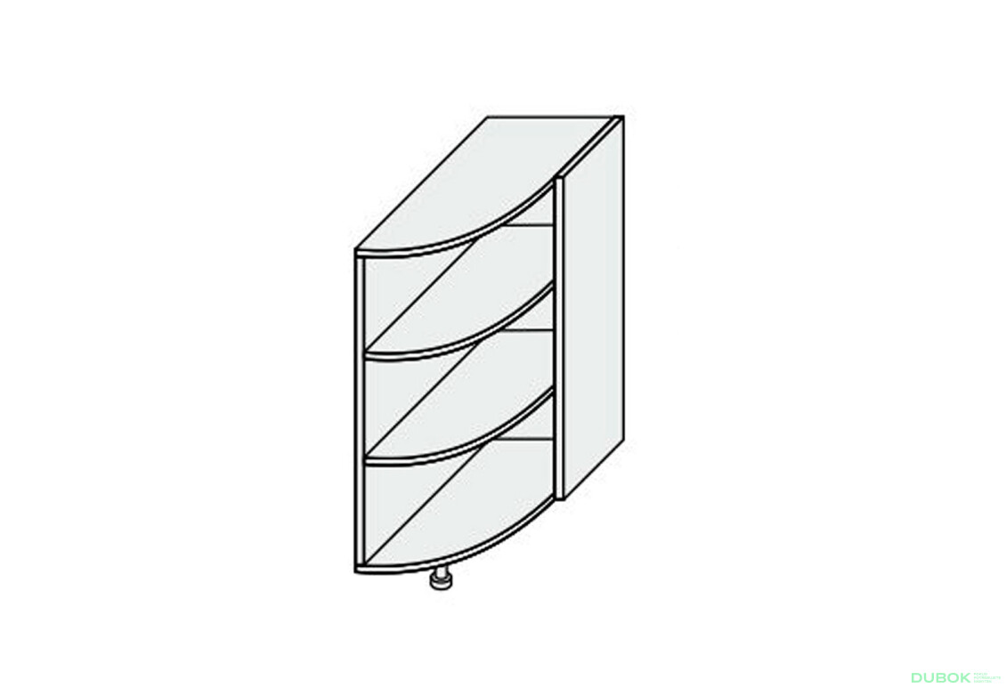 Recenze o produktu Korpus 30N 1dv Radiusové zakončení 820mm Pro Blum