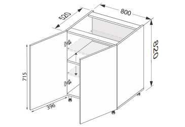 Fotografie Spodní 80N/820 2dv Pro Blum