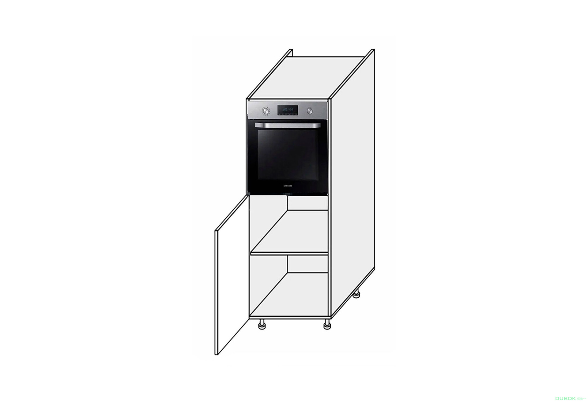 Fotografie 1 - Skříňka 60PД/1420 trouba Pro Blum levá Millenium Premium