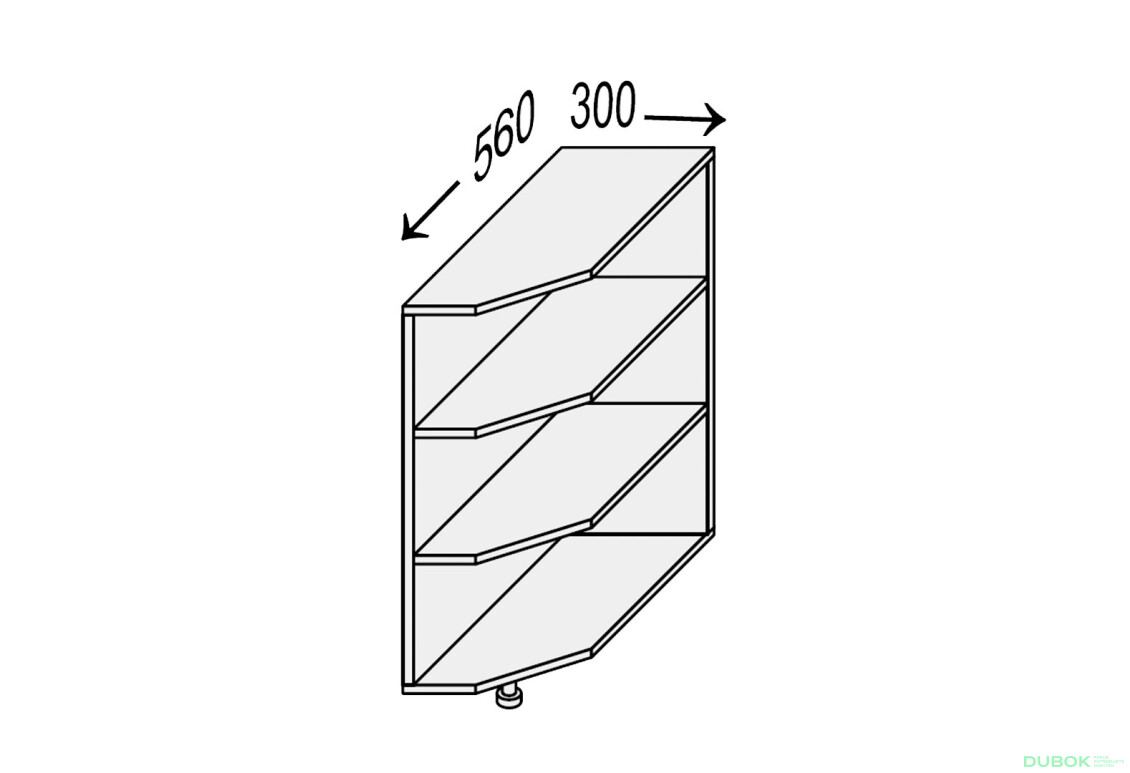 Korpus 30N Ukončení Rohové 820mm