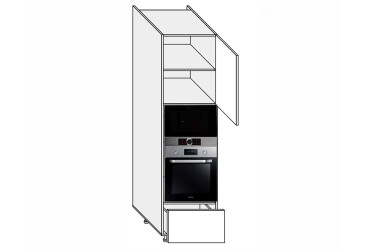 Předsíň 60PDM1SHX/2140 trouba + mikrovlnná trouba teleskop Pro Blum+Hettich pravý