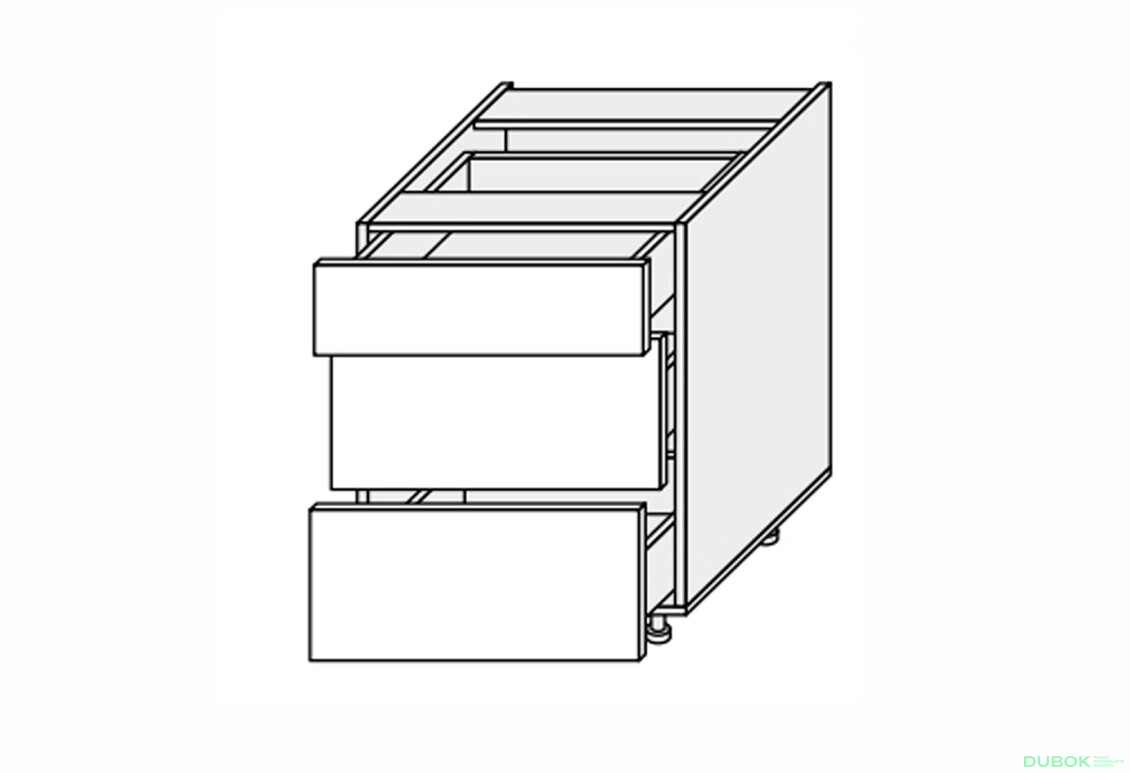 Spodní část 40N3ŠX/820 Pro Hettich Vintage