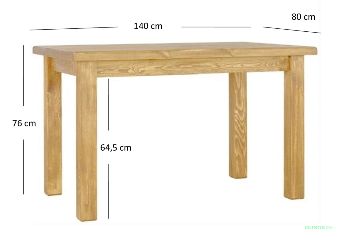 Фото 6 - Jídelní stůl + 4 židle Classic Wood Mebel Bos