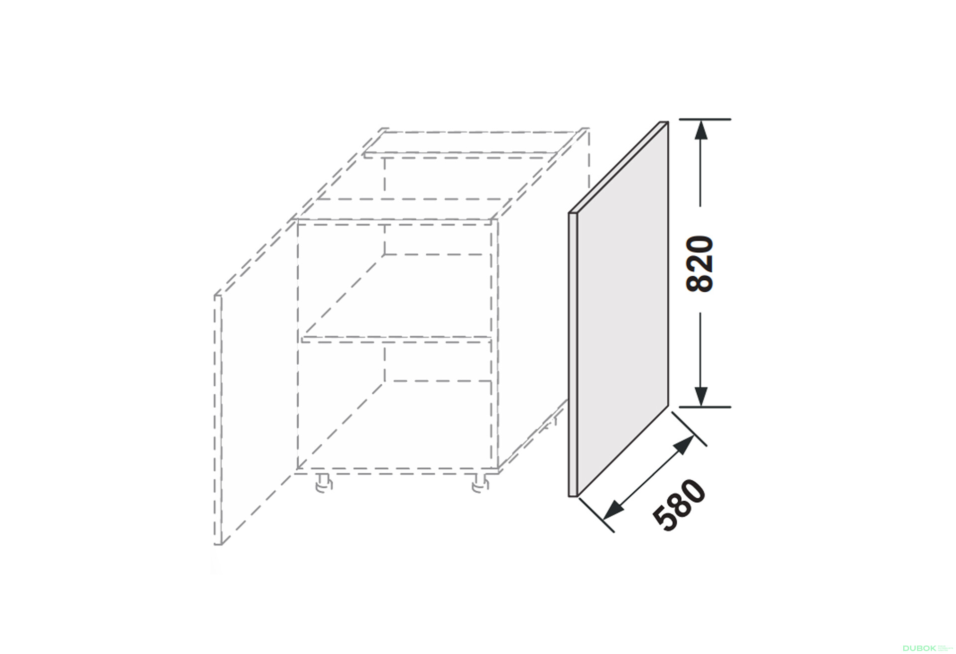 Fotografie 2 - Boční panel dolní 820mm Leo